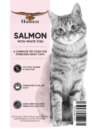 Hunters Connoisseur sterilised Cat - Salmon with White Fish