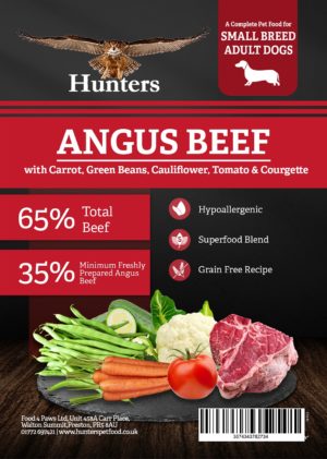hunters small breed superfood angus beef dog food