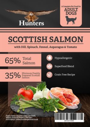 hunters 65 salmon adult dog food