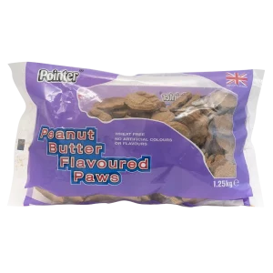 pointer peanut butter flavoured paws