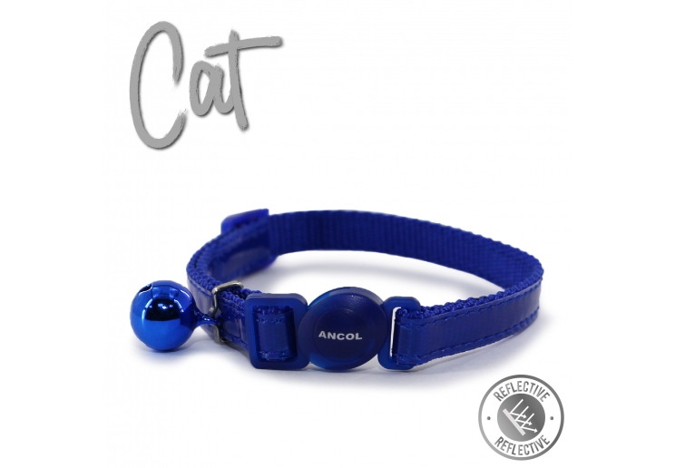 Ancol Reflective Gloss Blue Cat Collar