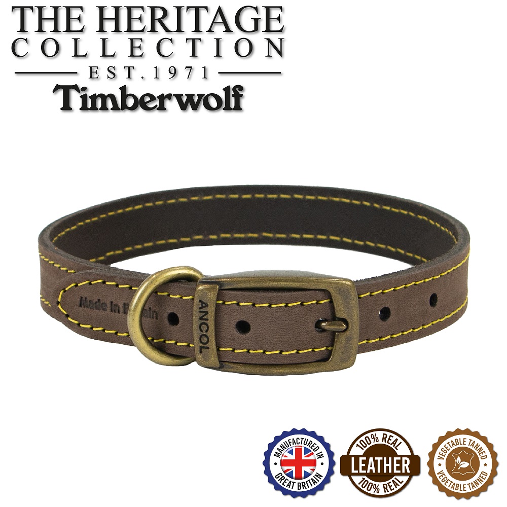 Timberwolf Leather Collar – Sable Collars Timberwolf Leather Collar - Sable