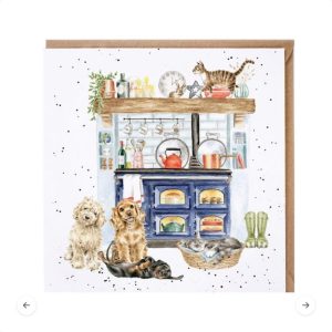 Country Kitchen Dog and Cat Card