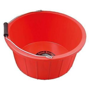 feed bucket red