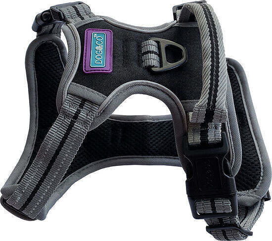 dog sports harness reflective black