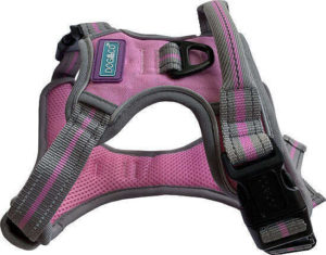 pink reflective sports dog harness